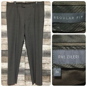 Pal Zileri Regular Fit Plaid Dress Pants Men’s 56 Gray (Inseam 31) Read Desc